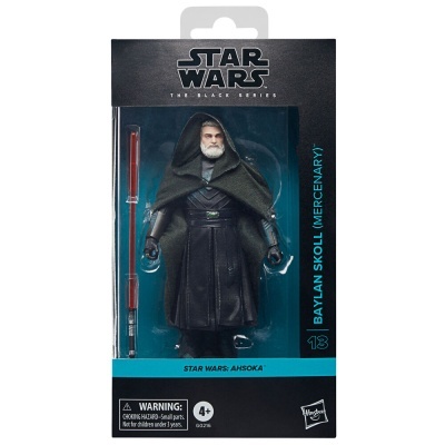 Figura de ação Baylan Skoll 'Mercenary' da Star Wars The Black Series em embalagem