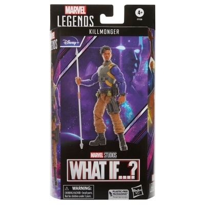 Embalagem de figura de ação Marvel Legends Killmonger WHAT IF...?