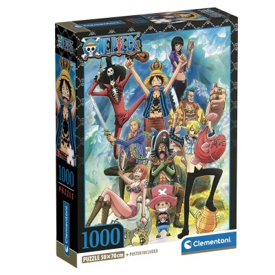 Caixa de quebra-cabeças One Piece 1000 peças com personagens de anime