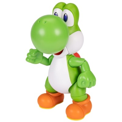Boneco articulado verde de Yoshi com sapatos laranja