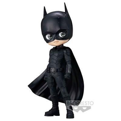 Figura de ação Batman em vinil negro com capa e máscara