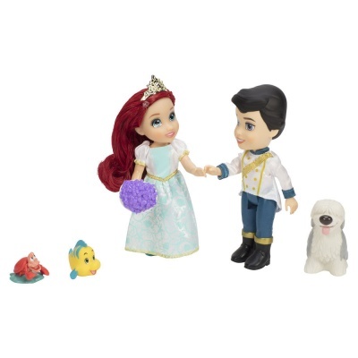 Bonecos de princesa e príncipe com animais coloridos