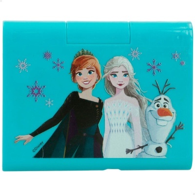 Estojo azul turquesa com personagens Disney Frozen Anna, Elsa e Olaf