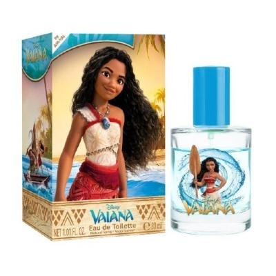 Perfume Disney Vaiana Eau de Toilette 30 ml com frasco transparente e tampa azul