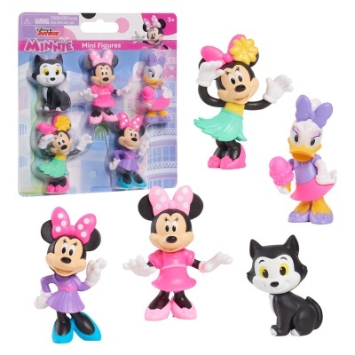 Conjunto de mini figuras Disney Baby Minnie com 5 personagens coloridos