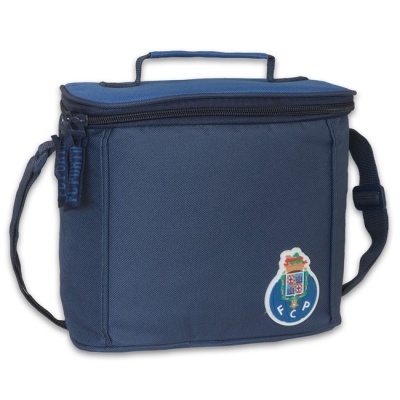 Saco térmico azul escuro com emblema F.C.P.