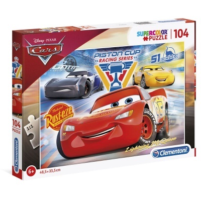 Quebra-cabeças Clementoni Disney Pixar Cars 104 peças com Lightning McQueen