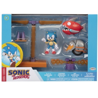 Conjunto de diorama Sonic the Hedgehog com figura e acessórios