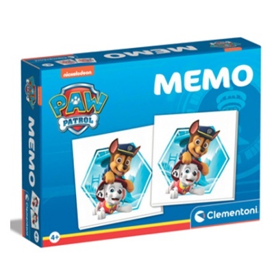 Caixa do jogo de memória MEMO Paw Patrol com personagens Chase e Marshall