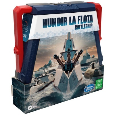 Estojo do jogo Hundir La Flota Battleship com imagem de navios