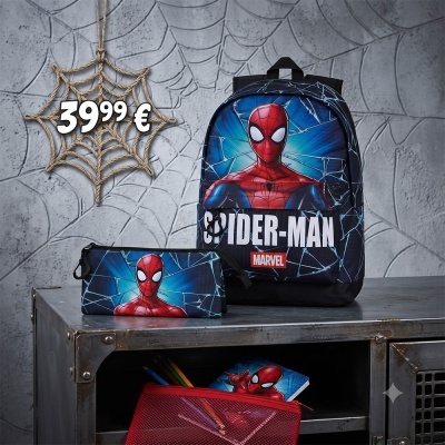 Mochila e estojo escolares Spider-Man com preço 39,99 €