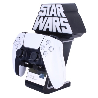 Suporte para comando de videojogo STAR WARS preto com controle branco
