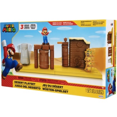 Brinquedo Super Mario Deserto com figuras e embalagem colorida