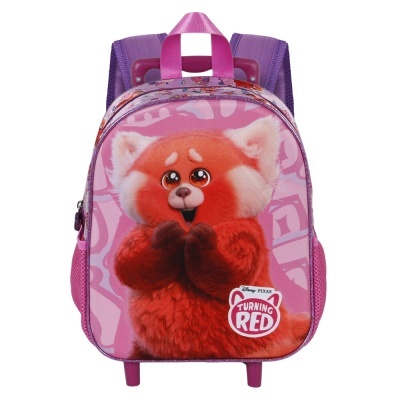 Mochila infantil rosa com imagem do Turning Red