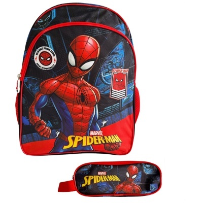 Mochila e estojo Marvel Spider-Man com desenho do Homem-Aranha
