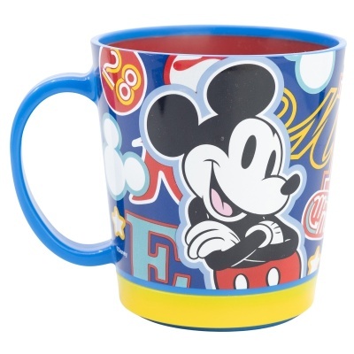 Caneca colorida com imagem do Mickey Mouse