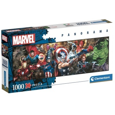 Caixa de quebra-cabeças Marvel Panorama com 1000 peças