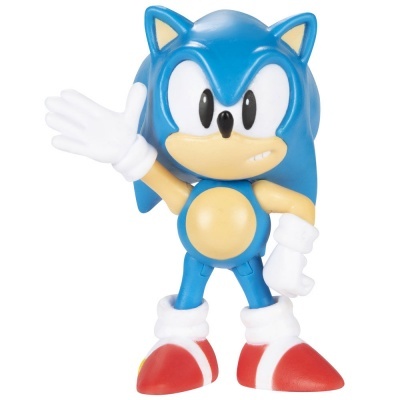 Figura de brinquedo do personagem Sonic azul com luvas e sapatos