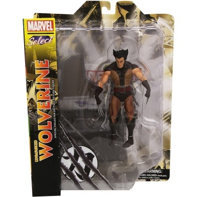 Figura de ação Wolverine da Marvel Select em embalagem