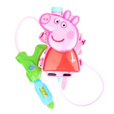 Espingarda de água com mochila Peppa Pig cor-de-rosa e vermelho