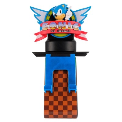 Suporte de telemóvel com personagem Sonic the Hedgehog e base xadrez