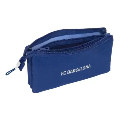 Estojo azul FC BARCELONA com três fechos de correr