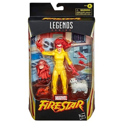 Action figure Marvel Firestar em embalagem
