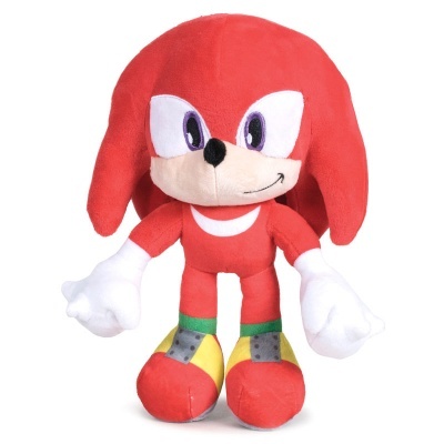 Pelúcia vermelha do Knuckles com sapatos coloridos