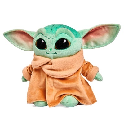 Pelúcia Baby Yoda verde com capa castanha