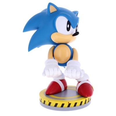 Figura de ação do Sonic em plástico colorido com base redonda