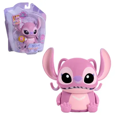 Boneco rosa da personagem Angel do Disney Stitch em embalagem transparente