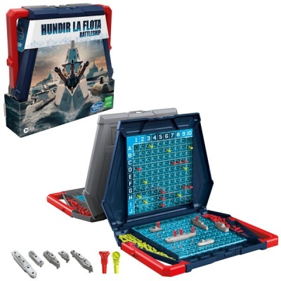 Jogo de tabuleiro Hundir la Flota Battleship com tabuleiro dobrável e peças de navios