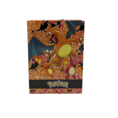 Caixa de coleção Pokémon com Charizard e Charmeleon e logotipo Pokémon