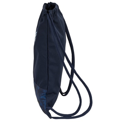 Saco mochila azul escuro com cordão e alças finas