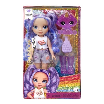 Boneca Rainbow High Amethyst Willow com acessórios na embalagem