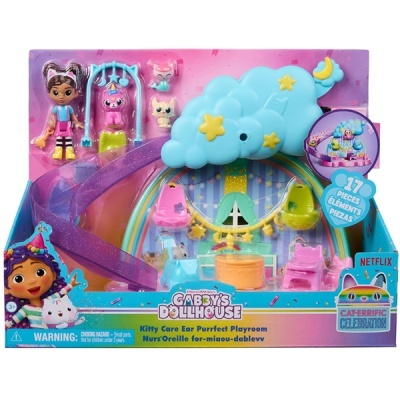 Conjunto de brinquedo Gabby's Dollhouse com boneca, acessórios coloridos e embalagem vibrante