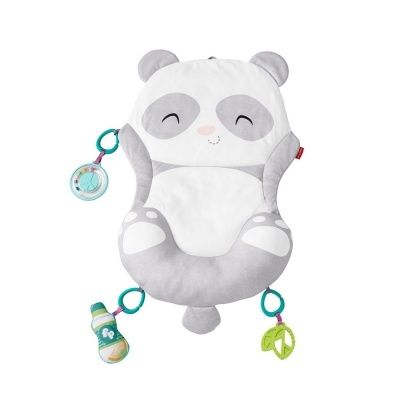 Brinquedo para bebé em forma de panda com brinquedos anexados