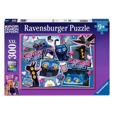 Caixa de puzzle Ravensburger XXL 300 peças KPOP DEMON HUNTERS DERPY TIGER SUSSIE BIRD