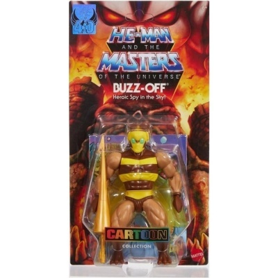 Figura de ação Buzz-Off He-Man and the Masters of the Universe na embalagem