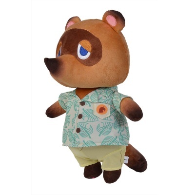 Peluche do Tom Nook com camisa verde e calças amarelas