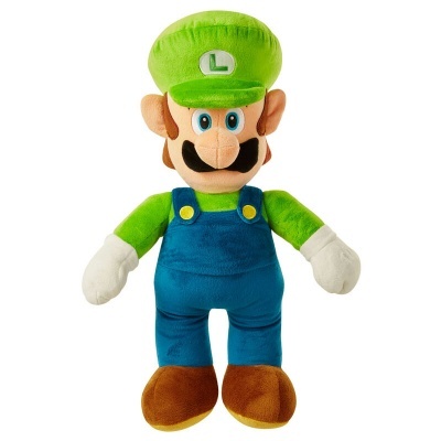 Boneco de peluche Luigi com fato verde e azul