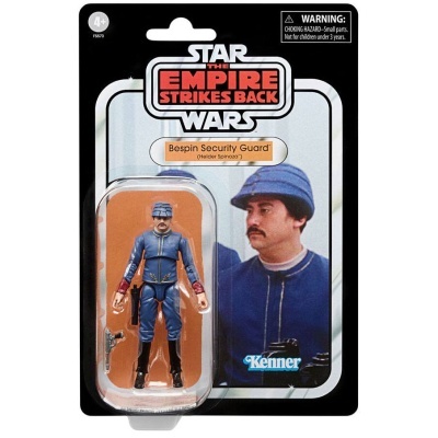 Figura de ação Star Wars Bespin Security Guard na embalagem