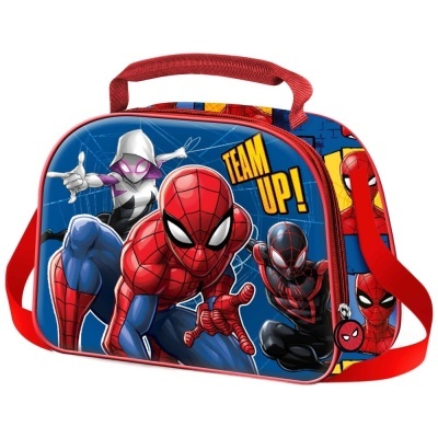 Bolsa infantil com estampa Spider-Man e texto TEAM UP