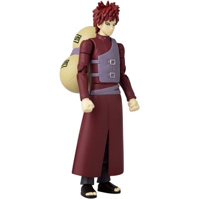 Figura de ação de personagem com recipiente nas costas