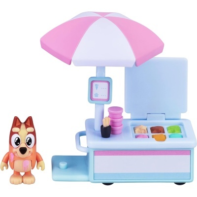 Brinquedo de carrinho de gelados com figura de animal animado em cores pastel