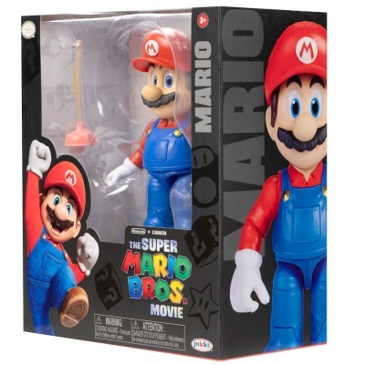 Figura articulada Mario do The Super Mario Bros Movie em caixa preta