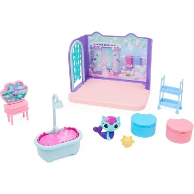 Conjunto de brinquedo infantil casa de banho com banheira e acessórios coloridos