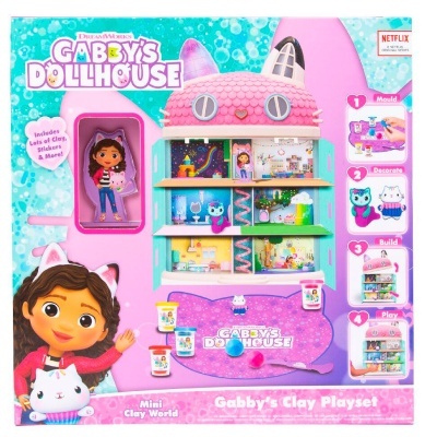 Brinquedo Gabby's Dollhouse com casa de bonecas e acessórios para modelar