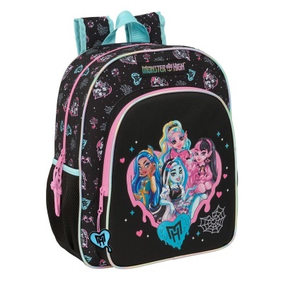 Mochila infantil colorida com personagens do Monster High
