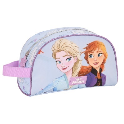 Estojo da Frozen com personagens em azul e lilás